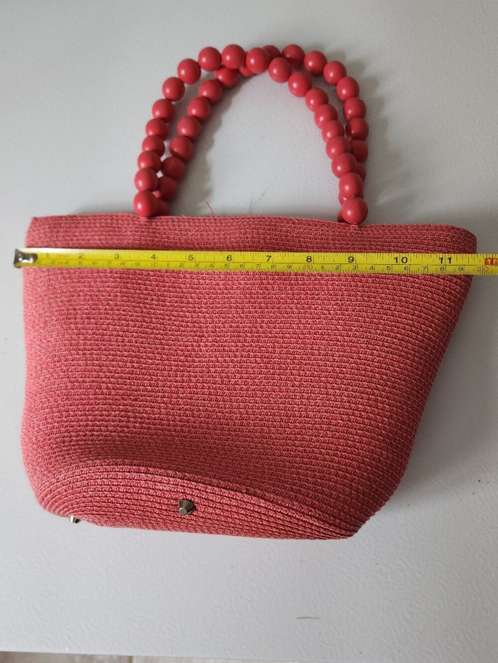 Talbots - Coral Woven Tote Bag - Picture 2 of 5
